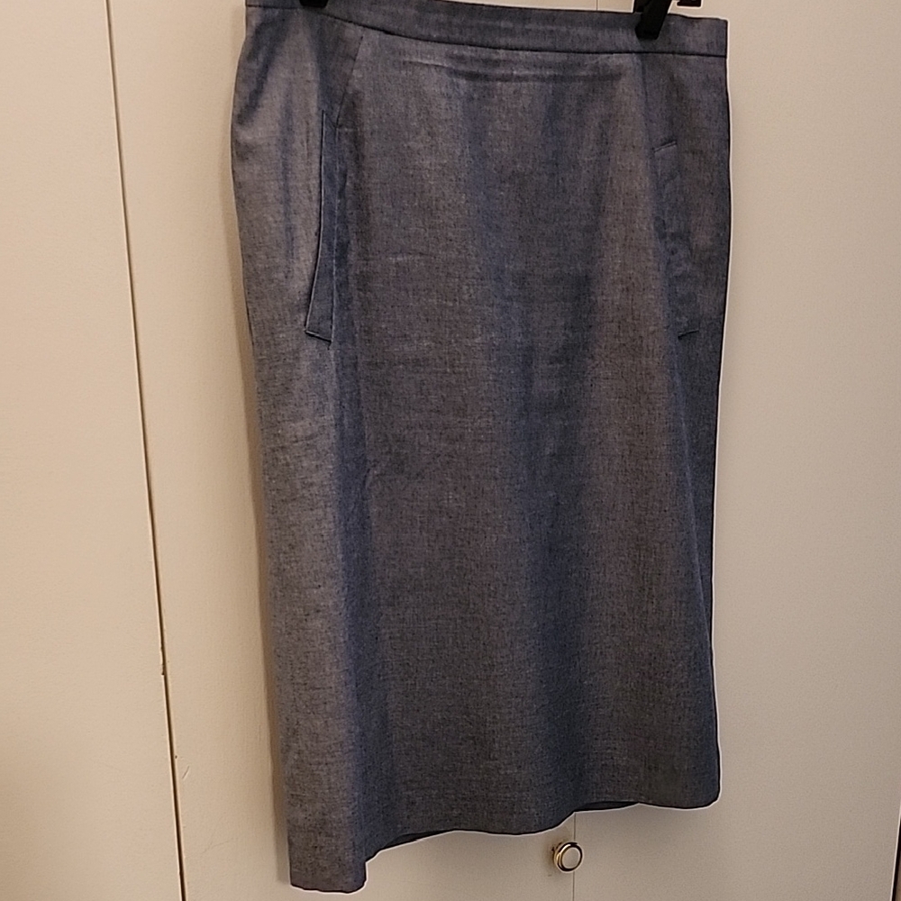 Kasper Denim Blue Pencil Skirt
